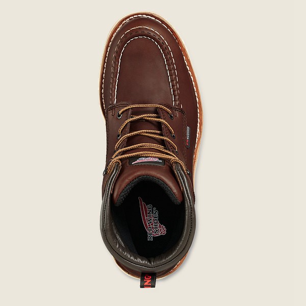 Work Støvler Herre - Red Wing Traction Tred - 6-Inch Waterproof Soft Toe - Brune - HUYFEI-502